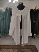 white shine midi jacket
