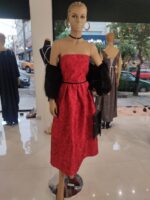 red jacquard